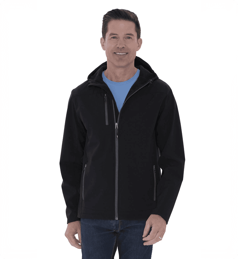 Hooded Water Repellant Soft Shell Jacket